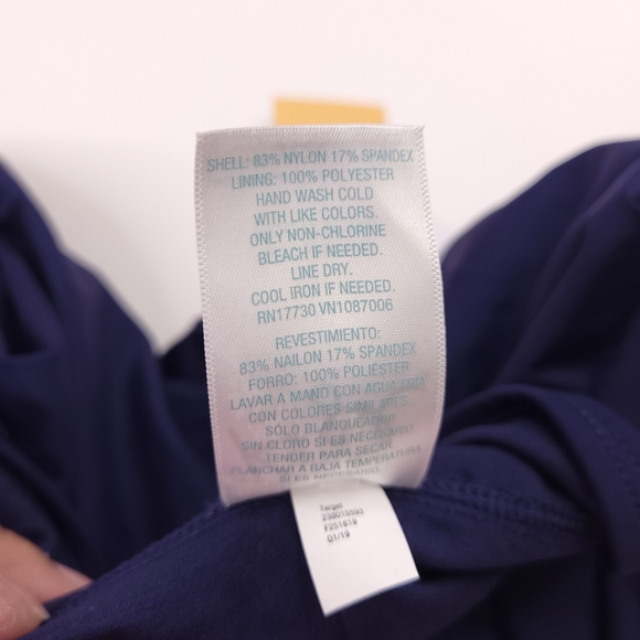 Kona Sol Navy Blue High Coverage Boyshorts L - Picture 8 of 8